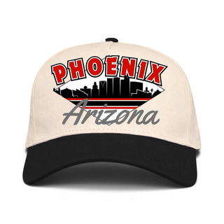 Phoenix Snapback - The Card (Cream/Black) - Shells Vintage Hat Co.