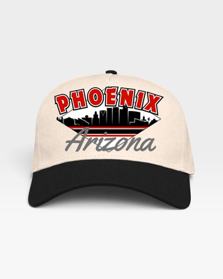 Phoenix Snapback - The Card (Cream/Black) - Shells Vintage Hat Co.