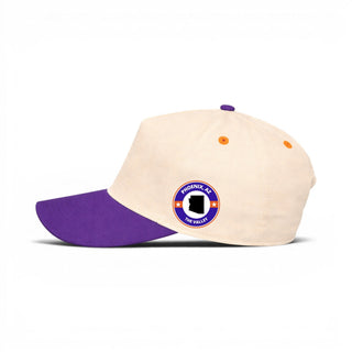 Phoenix Snapback - The Nash (Cream/Purple) - Shells Vintage Hat Co.