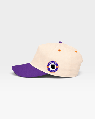 Phoenix Snapback - The Nash (Cream/Purple) - Shells Vintage Hat Co.