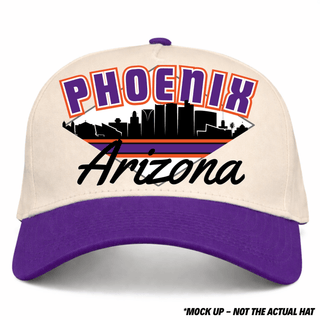 Phoenix Snapback - The Nash (Cream/Purple) - Shells Vintage Hat Co.