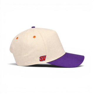 Phoenix Snapback - The Nash (Cream/Purple) - Shells Vintage Hat Co.