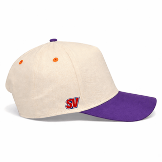 Phoenix Snapback - The Nash (Cream/Purple) - Shells Vintage Hat Co.