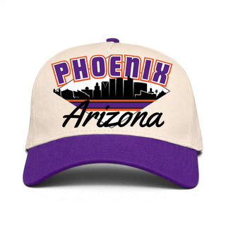 Phoenix Snapback - The Nash (Cream/Purple) - Shells Vintage Hat Co.