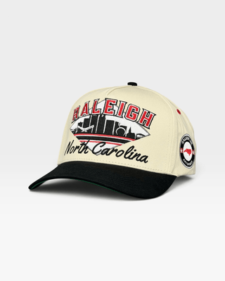 Raleigh Snapback - The Oak (Cream/Black) - Shells Vintage Hat Co.