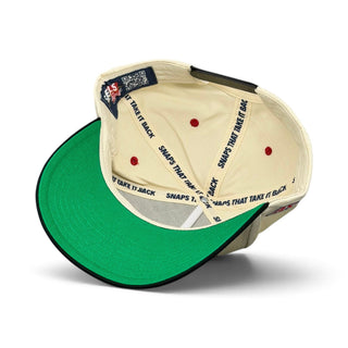 Raleigh Snapback - The Oak (Cream/Black) - Shells Vintage Hat Co.