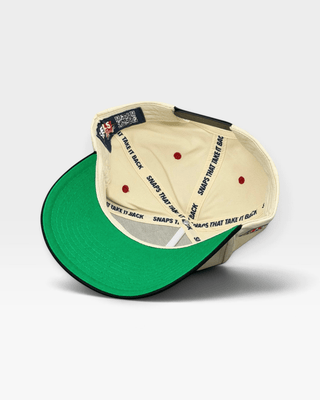 Raleigh Snapback - The Oak (Cream/Black) - Shells Vintage Hat Co.