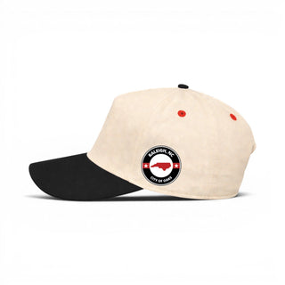 Raleigh Snapback - The Oak (Cream/Black) - Shells Vintage Hat Co.
