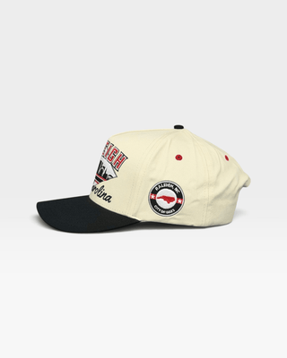 Raleigh Snapback - The Oak (Cream/Black) - Shells Vintage Hat Co.