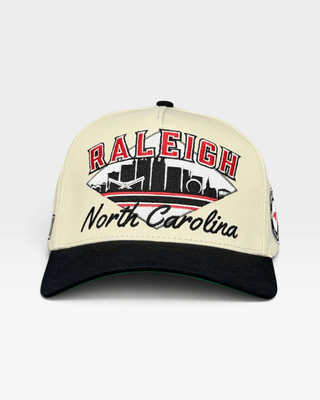 Raleigh Snapback - The Oak (Cream/Black) - Shells Vintage Hat Co.