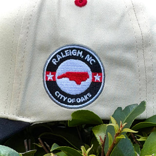 Raleigh Snapback - The Oak (Cream/Black) - Shells Vintage Hat Co.