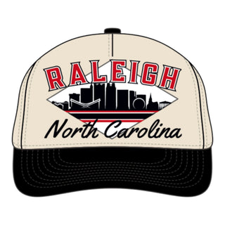 Raleigh Snapback - The Oak (Cream/Black) - Shells Vintage Hat Co.