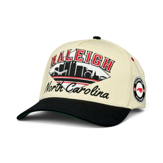 Raleigh Snapback - The Oak (Cream/Black) - Shells Vintage Hat Co.