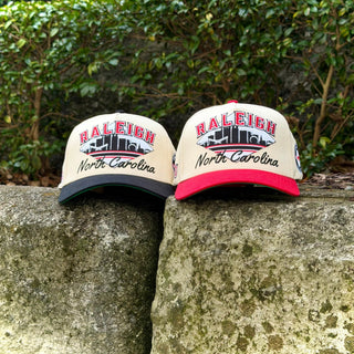 Raleigh Snapback - The Oak (Cream/Black) - Shells Vintage Hat Co.