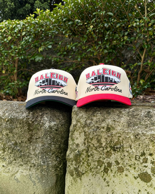 Raleigh Snapback - The Oak (Cream/Black) - Shells Vintage Hat Co.