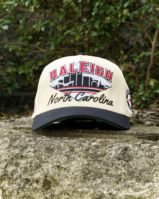 Raleigh Snapback - The Oak (Cream/Black) - Shells Vintage Hat Co.