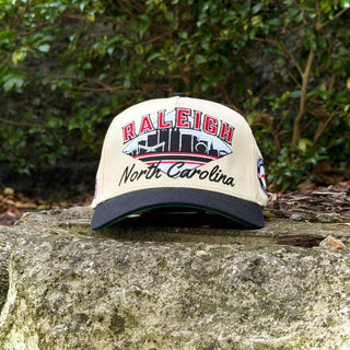 Raleigh Snapback - The Oak (Cream/Black) - Shells Vintage Hat Co.