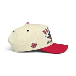 Raleigh Snapback - The Oak (Cream/Red) - Shells Vintage Hat Co.