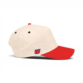 Raleigh Snapback - The Oak (Cream/Red) - Shells Vintage Hat Co.