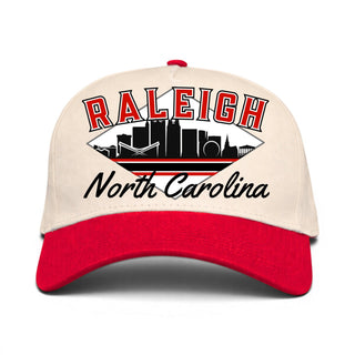Raleigh Snapback - The Oak (Cream/Red) - Shells Vintage Hat Co.