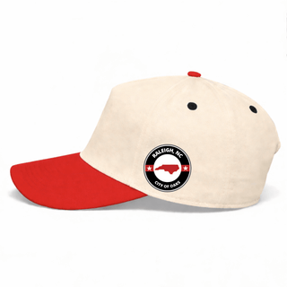 Raleigh Snapback - The Oak (Cream/Red) - Shells Vintage Hat Co.