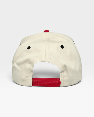 Raleigh Snapback - The Oak (Cream/Red) - Shells Vintage Hat Co.