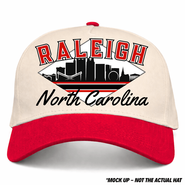 Raleigh Snapback - The Oak (Cream/Red) - Shells Vintage Hat Co.
