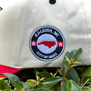 Raleigh Snapback - The Oak (Cream/Red) - Shells Vintage Hat Co.