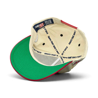 Raleigh Snapback - The Oak (Cream/Red) - Shells Vintage Hat Co.