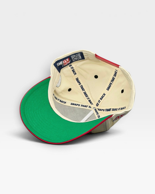 Raleigh Snapback - The Oak (Cream/Red) - Shells Vintage Hat Co.