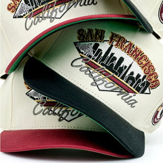 San Francisco Snapback - The Montana (Cream/Black) - Shells Vintage Hat Co.