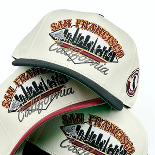 San Francisco Snapback - The Montana (Cream/Black) - Shells Vintage Hat Co.