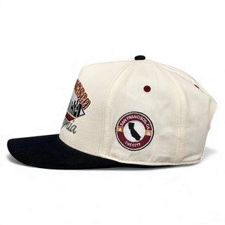 San Francisco Snapback - The Montana (Cream/Black) - Shells Vintage Hat Co.