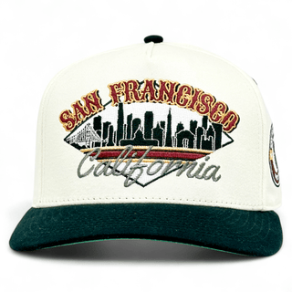 San Francisco Snapback - The Montana (Cream/Black) - Shells Vintage Hat Co.