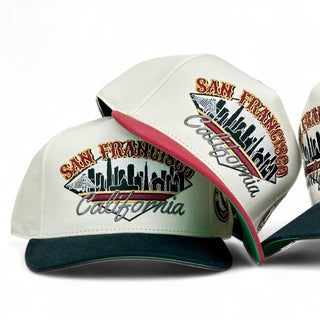 San Francisco Snapback - The Montana (Cream/Black) - Shells Vintage Hat Co.