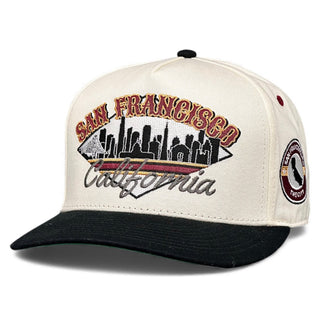 San Francisco Snapback - The Montana (Cream/Black) - Shells Vintage Hat Co.