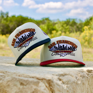 San Francisco Snapback - The Montana (Cream/Black) - Shells Vintage Hat Co.