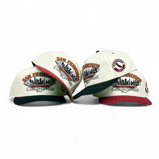 San Francisco Snapback - The Montana (Cream/Black) - Shells Vintage Hat Co.