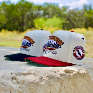 San Francisco Snapback - The Montana (Cream/Black) - Shells Vintage Hat Co.