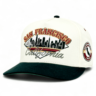 San Francisco Snapback - The Montana (Cream/Black) - Shells Vintage Hat Co.