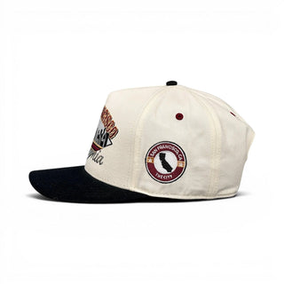 San Francisco Snapback - The Montana (Cream/Black) - Shells Vintage Hat Co.