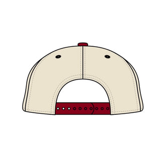 San Francisco Snapback - The Montana (Cream/Crimson) - Shells Vintage Hat Co.