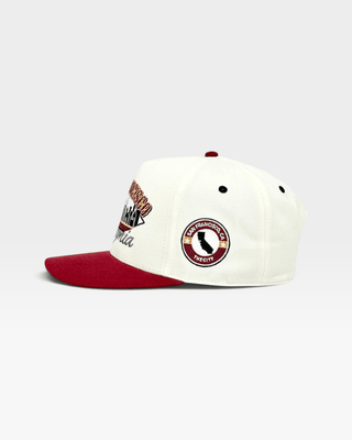San Francisco Snapback - The Montana (Cream/Red) - Shells Vintage Hat Co.