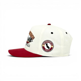 San Francisco Snapback - The Montana (Cream/Red) - Shells Vintage Hat Co.