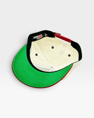 San Francisco Snapback - The Montana (Cream/Red) - Shells Vintage Hat Co.