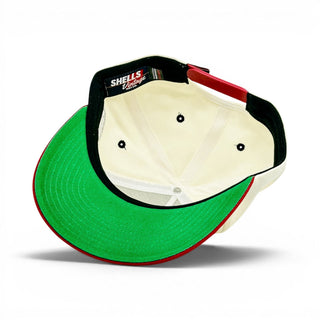 San Francisco Snapback - The Montana (Cream/Red) - Shells Vintage Hat Co.