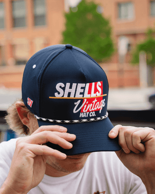 Shells Vintage Snapback - The Shell (Navy) - Shells Vintage Hat Co.