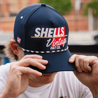 Shells Vintage Snapback - The Shell (Navy) - Shells Vintage Hat Co.