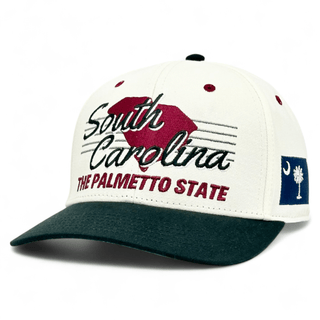 South Carolina Snapback - The Willy B (Cream/Black) - Shells Vintage Hat Co.
