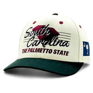 South Carolina Snapback - The Willy B (Cream/Black) - Shells Vintage Hat Co.